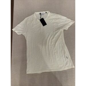 NWT Five Four Cream T-Shirt Medium Cotton Polyester Blend